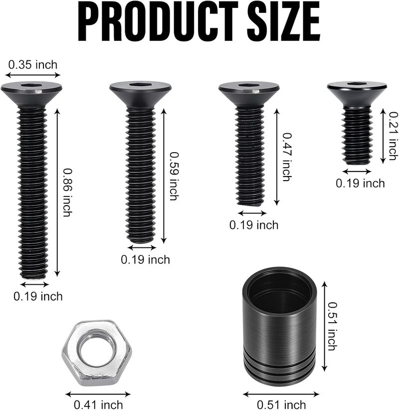 NEATABY Quick Detach Swivels Mount Base Adapter Kit, Black Metal Stud Wrench, 7 Pcs - Image 2